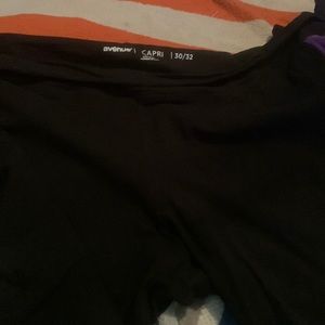 Black and purple exercising pants